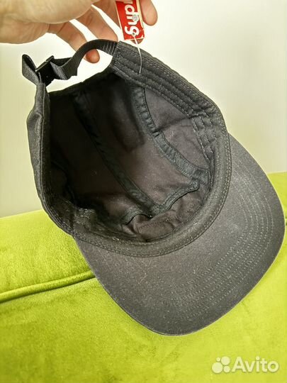 Кепка Supreme black Box Logo Camp Cap