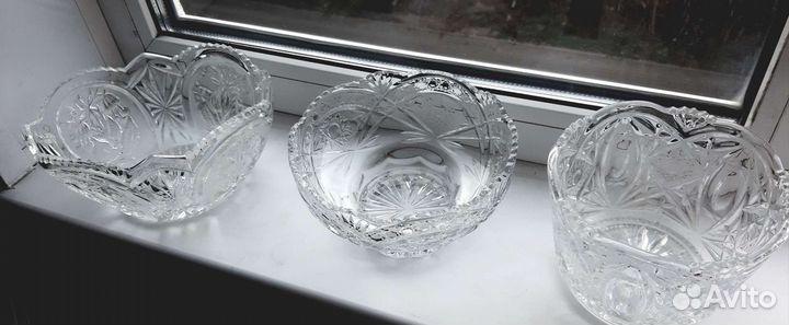 Вазы конфетницы хрусталь СССР