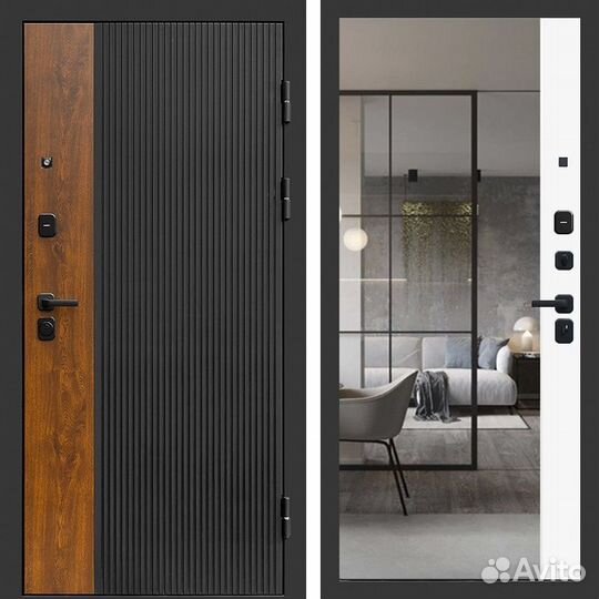 Дверь входная Престиж с зеркалом