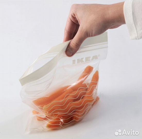 Istad истад Пакет закрывающийся,желтый/белый IKEA