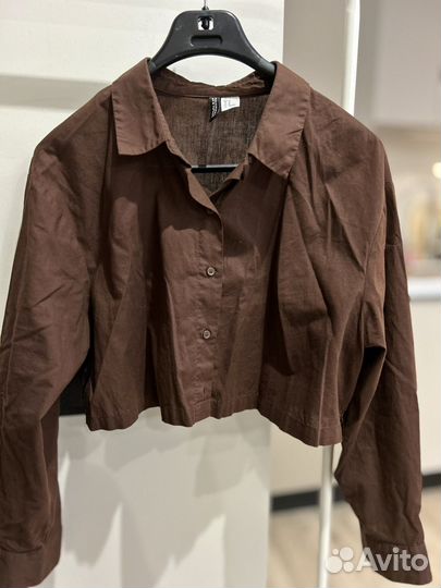 Рубашка укороченная h&m