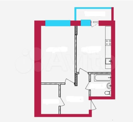 1-к. квартира, 60 м², 2/16 эт.