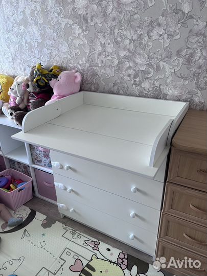 Пеленальный комод белый