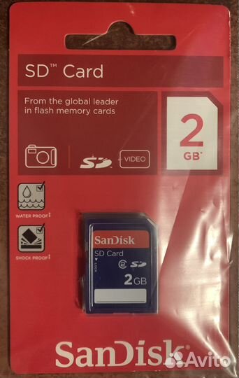 Карта памяти SD card SanDisk 2 gb