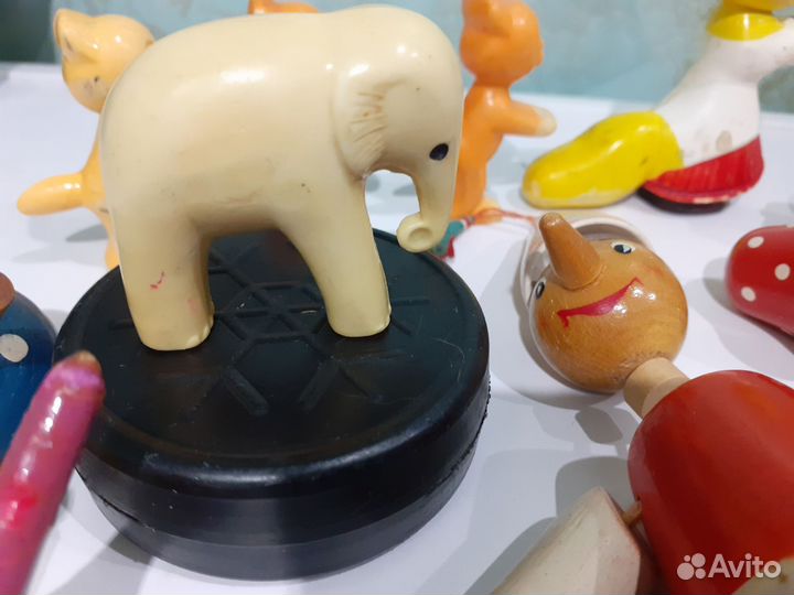 Мини игрушки ссср,колкий пластик,дерево