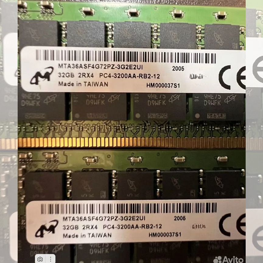 [MTA36ASF4G72PZ-3G2] 32gb Rdimm Ecc 3200 Micron Mta36asf4g72pz-3g2