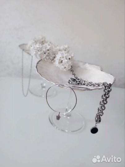 Бокал ракушка из морской раковины свадебный