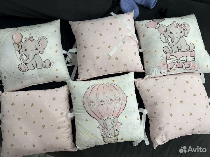 Бортики подушки в детскую кроватку