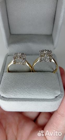Золотое кольцо с бриллиантами 585
