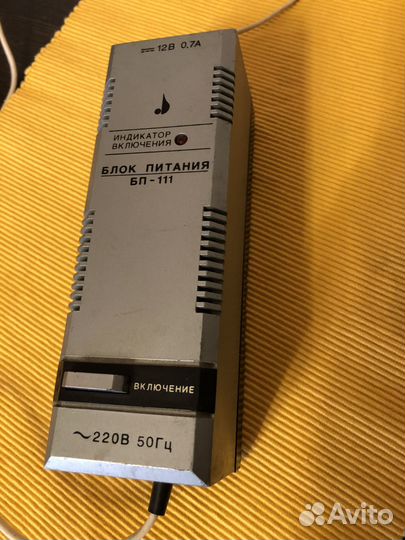 Блок питания 12V, 0,7A для электрофон Волна-307С1