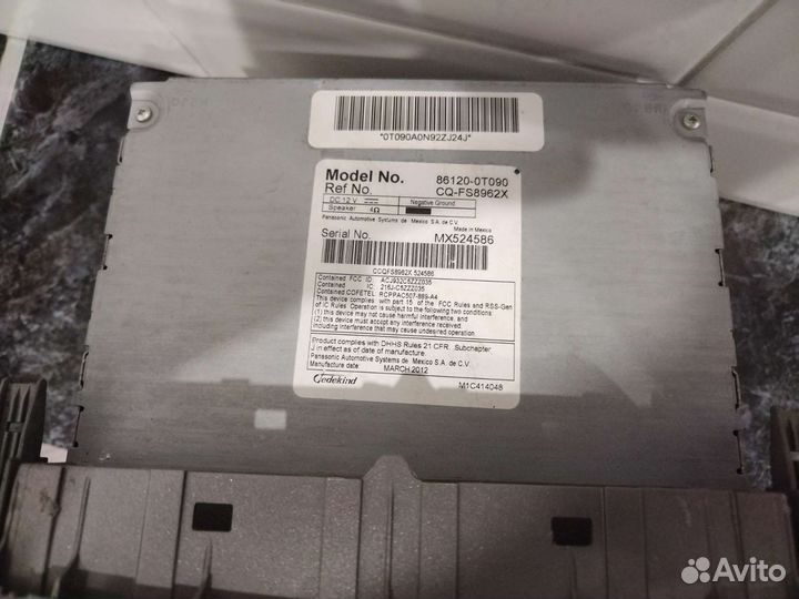 Магнитола toyota venza