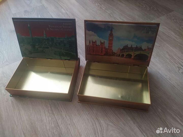 Жестяная коробка из под чая