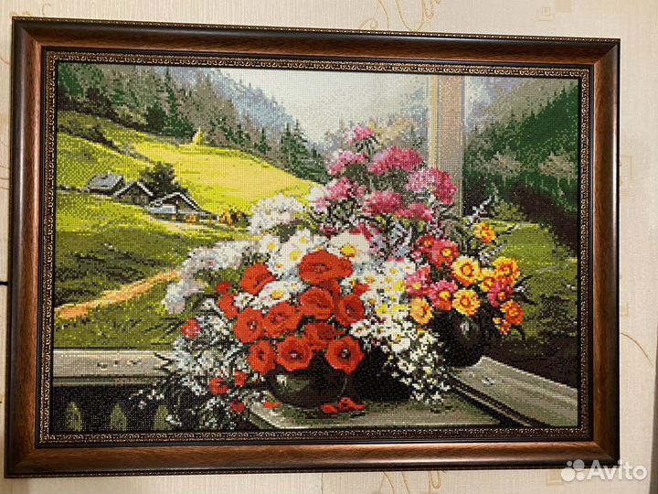 Картина алмазная мозаика «Альпийский букет»