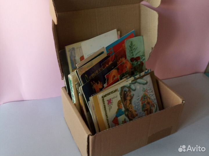 Коробка Открыток СССР Больше 100 шт