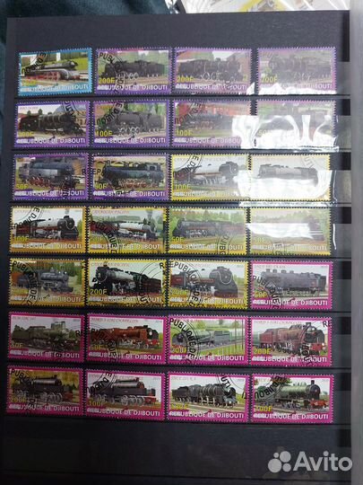 Полный комплект марок 99 шт. Жд Транспорт к.118