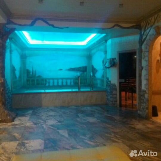 Баня сауна с бассейном