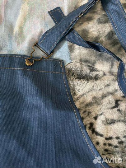 Фартук для парикмахера джинсовый