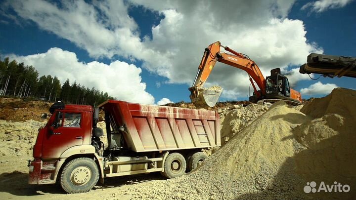 Песок.Щебень.Чернозем.Доставка5-30 тонн