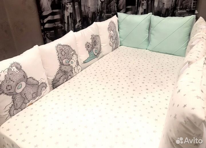 Бортики в кроватку новые