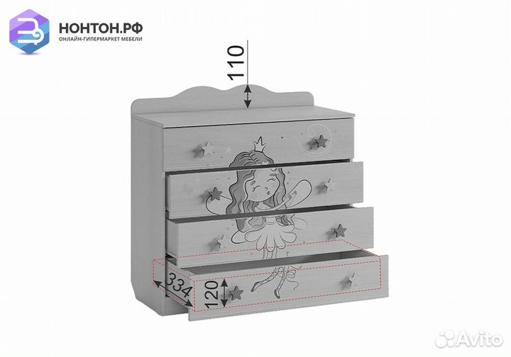 Комод Чудо белый рамух