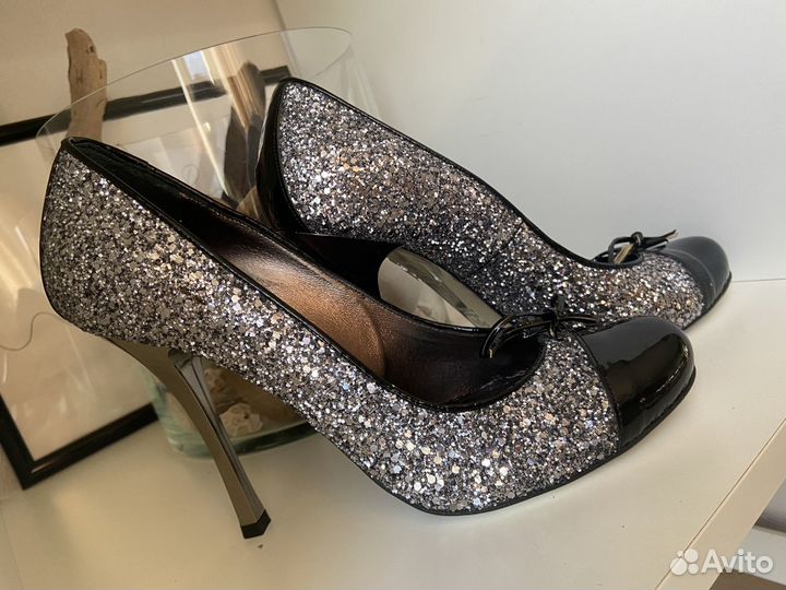 Серебряные туфли Gianmarco Lorenzi 37