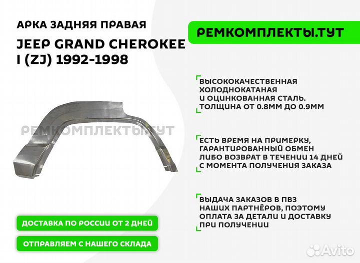 Арка задняя правая Jeep Grand Cherokee 1 ZJ