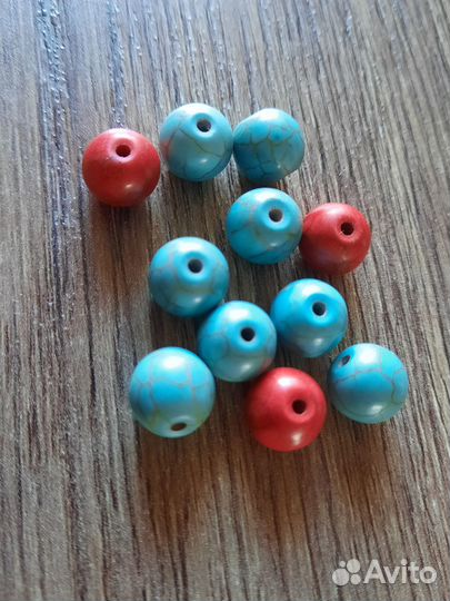 Бусины для рукоделия говлит (хаулит) тонированный