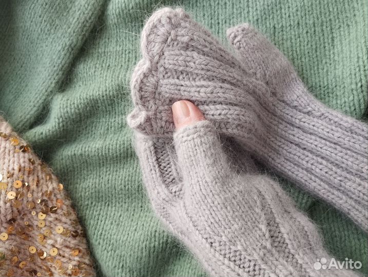 Митенки вязаные