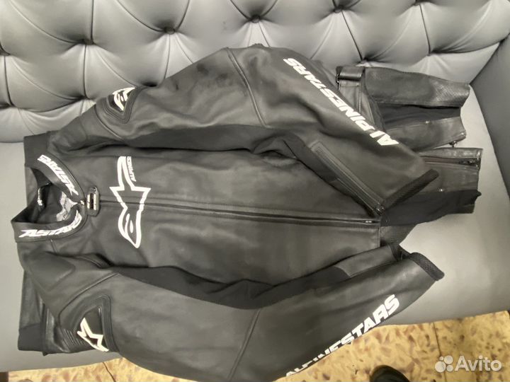 Курта кожаная мото мужская alpinestars GP