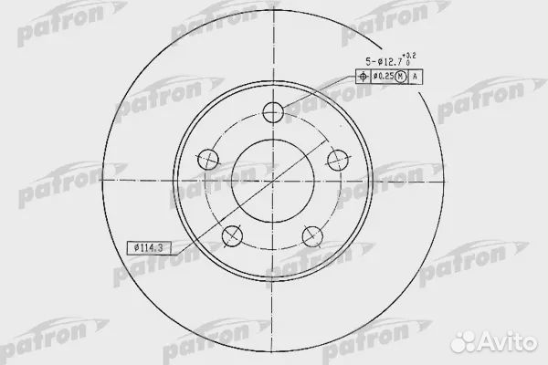 Patron PBD4744 Диск тормозной передн nissan almera