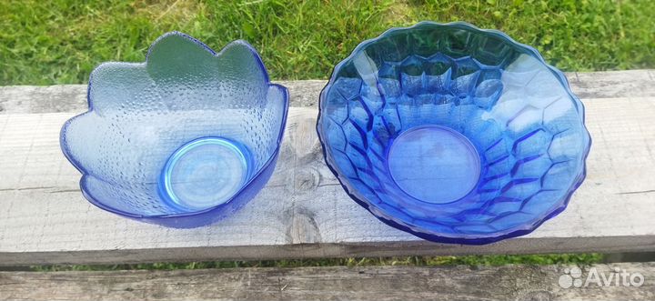 Вазы, салатники, конфетницы цветное стекло СССР
