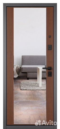 Входные металлические двери с зеркалом