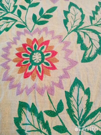 Подзор винтажный льняной