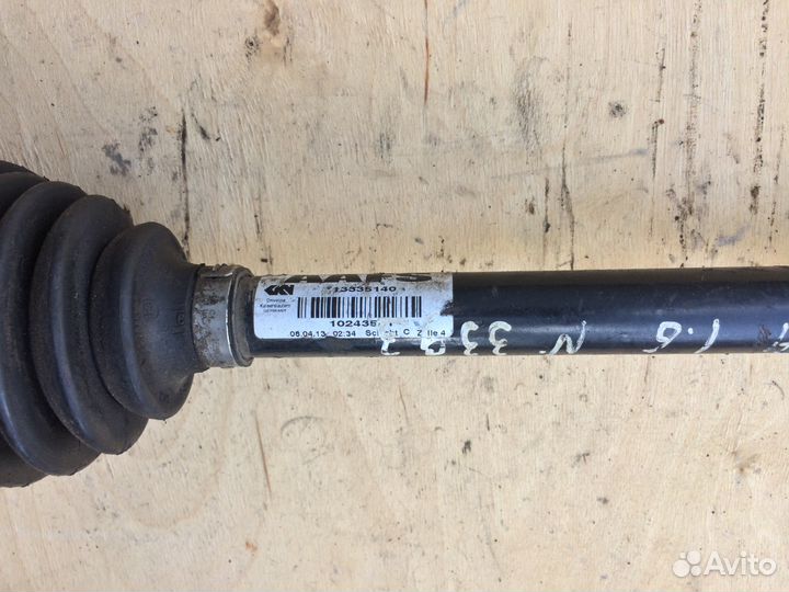 Привод левый A14XER A16XER на Opel Astra J