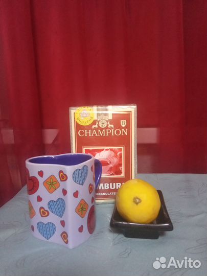 Ложки чайные мельхиор, чай и кружка