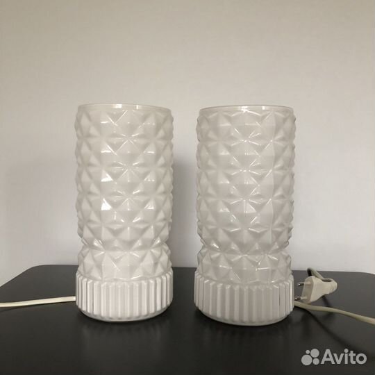 Пара настольных ламп IKEA из стекла ручная работа