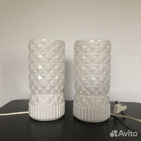 Пара настольных ламп IKEA из стекла ручная работа