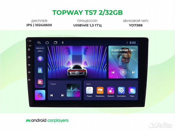 Магнитола android 2.32 Toyota Camry 55 2014-2018