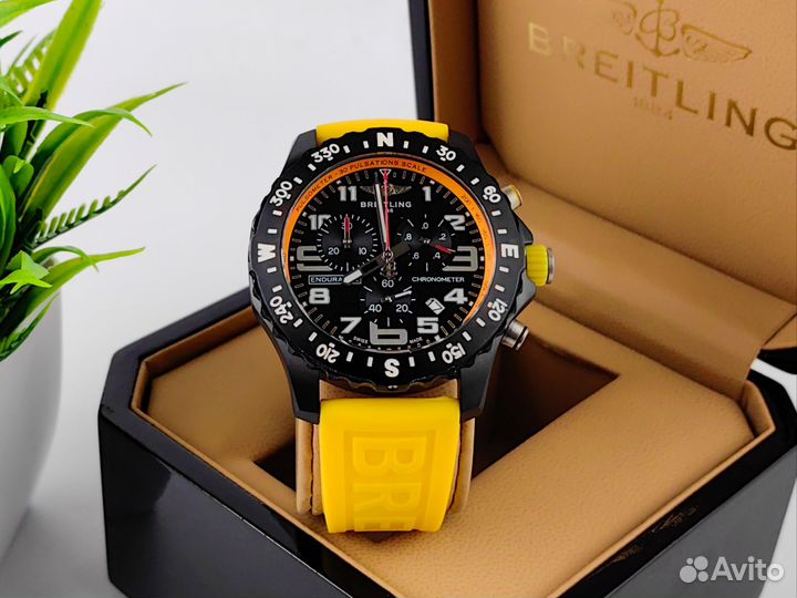 Часы мужские Breitling оранжевые