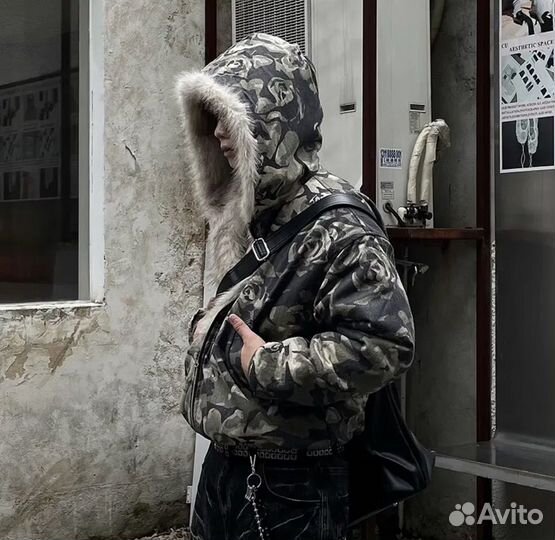 Куртка шуба camo y2k archive fur viperr