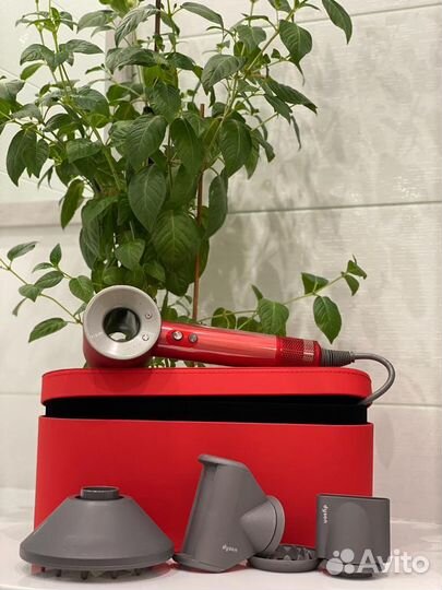 Фен Dyson supersonic HD08 красный Новый Lux