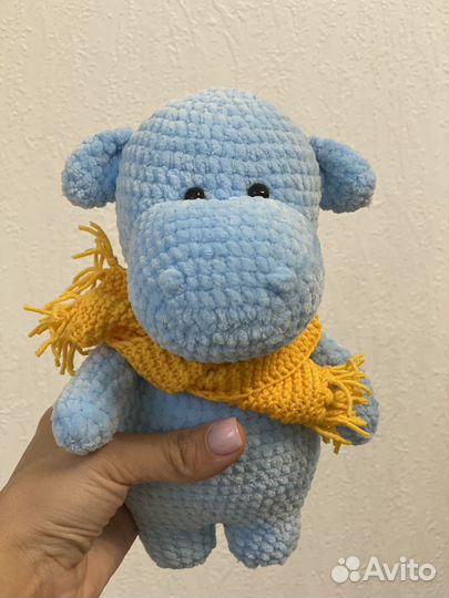 Мягкая игрушка бегемотик