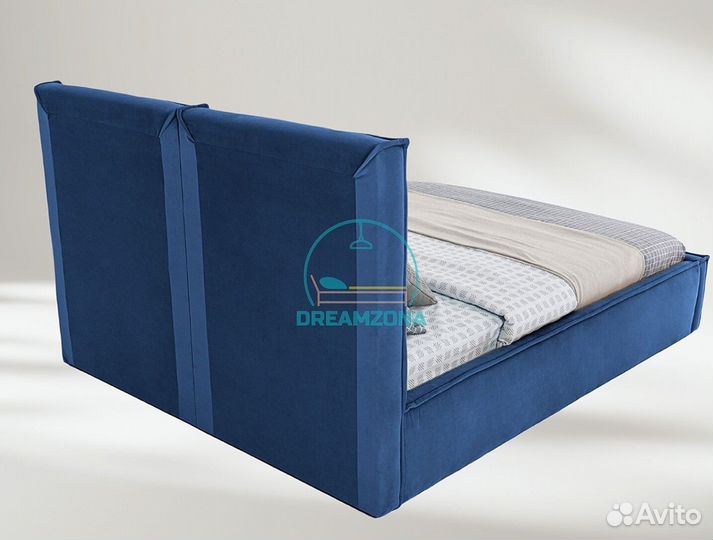 Кровать двуспальная Лофт с мягким изголовьем