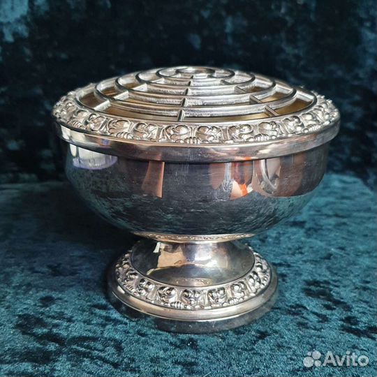 Ваза для букетов, украшения стола, серебрение, 80е