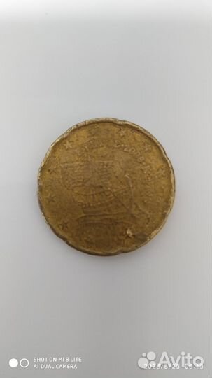 Монета 20 евро цент 2008 Кипр