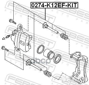 0274-K12efkit направляющая скобы суппорта Niss