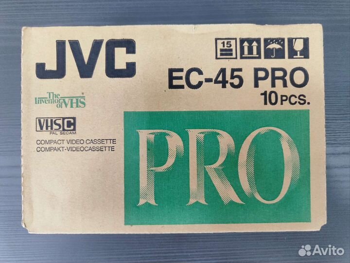 Новые видеокассеты VHS-C JVC-45 PRO
