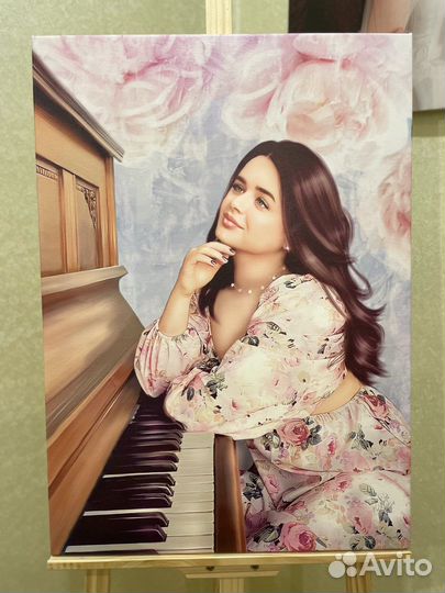 Портрет по фото на холсте