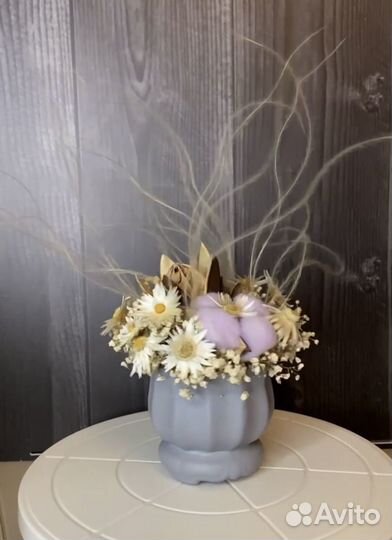 Мини композиция из сухоцветов