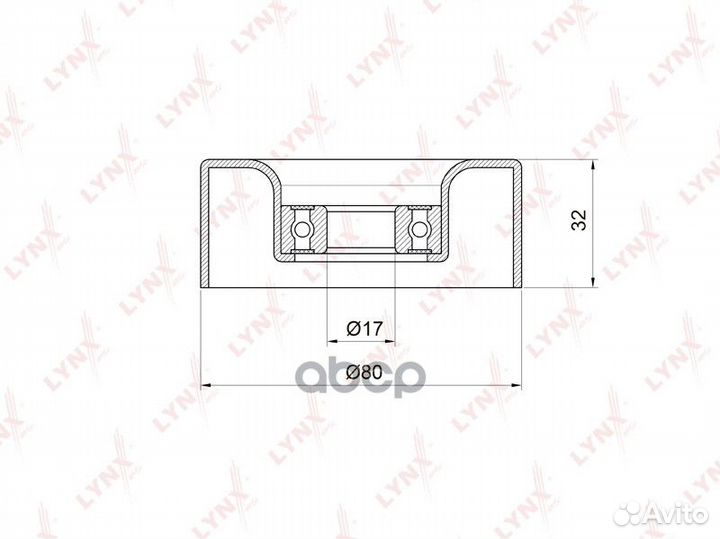 Ролик натяжной приводного ремня PB5011 lynxauto